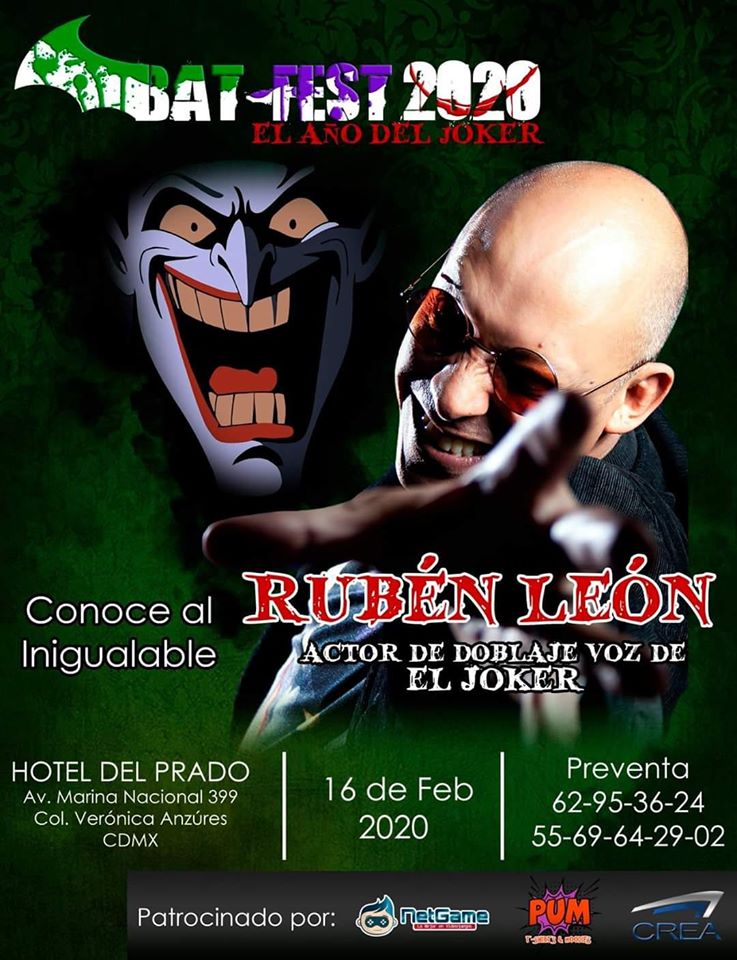Este domingo te esperamos en nuestra mesa de venta del #BatFest2020. El invitado estelar será el venezolano #RubénLeón, voz de #Joker en español.

#AgendaÑoña #Batman #Comics #Doblaje