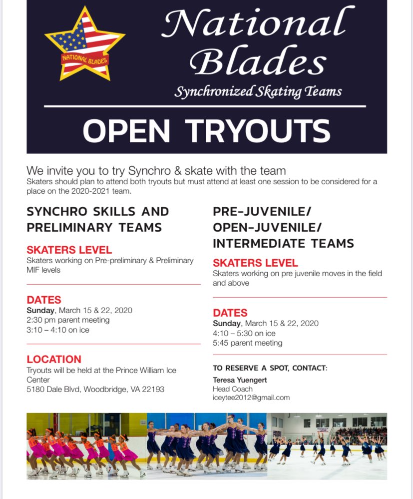 Hey! As this season comes to an end and the new season begins, try-outs are starting! We ARE looking for skaters to join our wonderful family. Please look into joining National Blades, we would love to have you. #nbsst #YOUKNOW