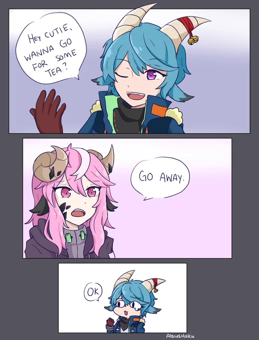 First Impressions are important!Short panels featuring  `s OC Lana and my OC Cassis#Arknights #arknightsoc #alsiushakudraws 
