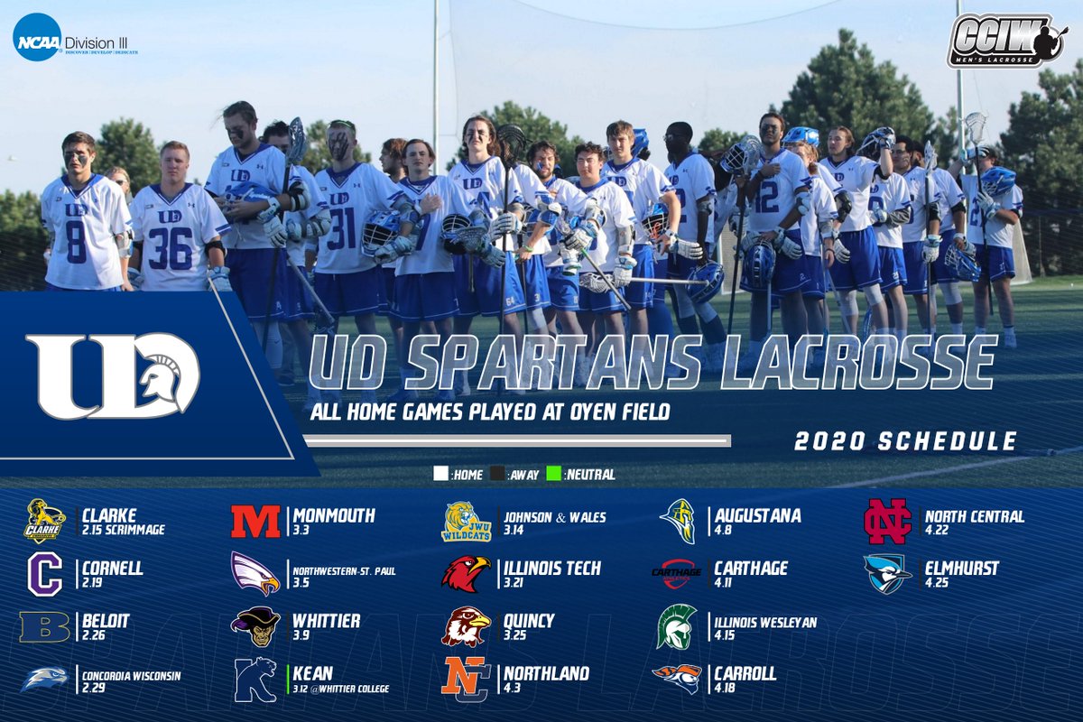 Updated 2020 schedule. Don't miss your chance to see the Spartans in action this spring! #season2020 #year7 #spartytime
