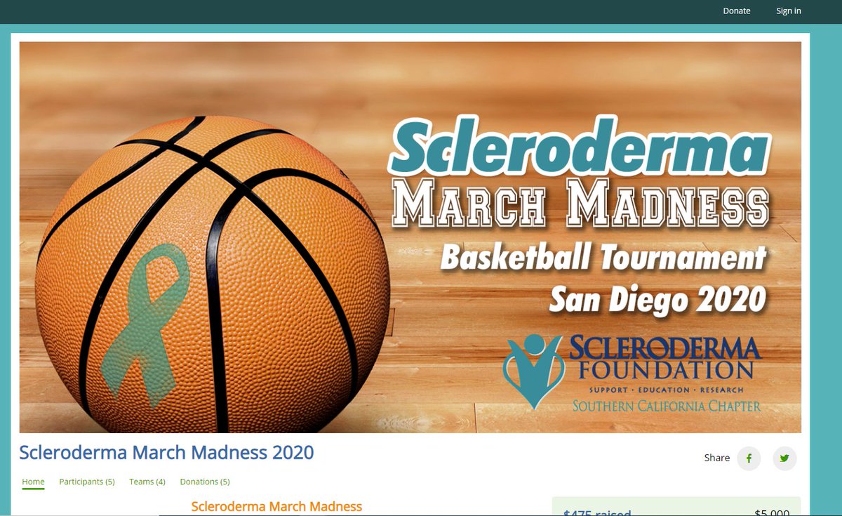 FrontStream's tweet image. Have you considered a tournament for your next fundraiser? Check out this #marchmadness2020 fundraiser the Scleroderma Foundation, Southern California Chapter is planning: firstgiving.com/event/sclerode…
#fundraisingfun #sclerodermafoundation #sportsfundraising #fundraisingtips