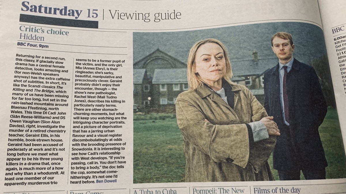 davidchidlow's tweet photo. BBC4, 9pm tonight - HIDDEN. A series I helped pen... Intrigue, violence, stunning scenery and damn fine actors. Just what you need to shelter from the storm with. @BBCFOUR #bbchidden @SevernScreen https://t.co/ZF7C0cNayG