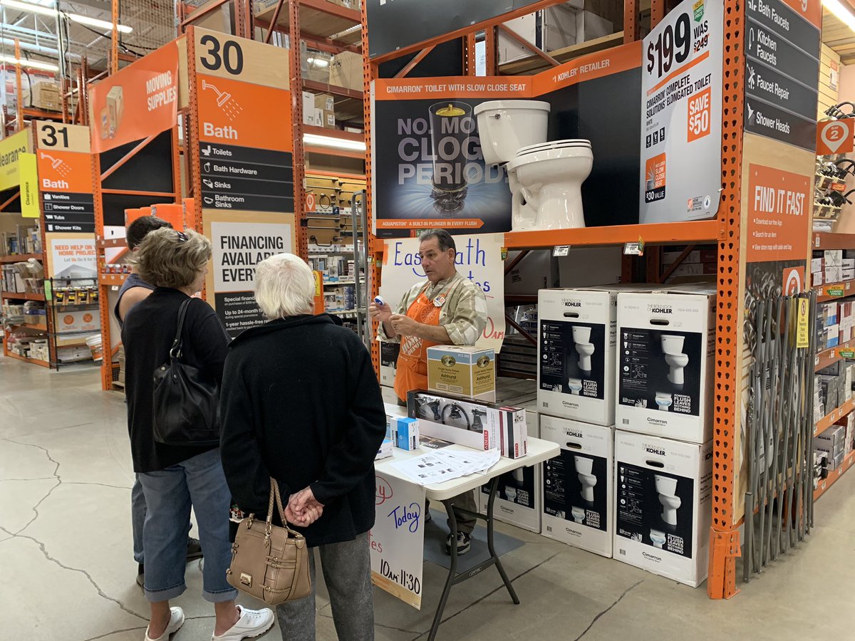 Gary giving the Bathroom Refresh DYI workshop.