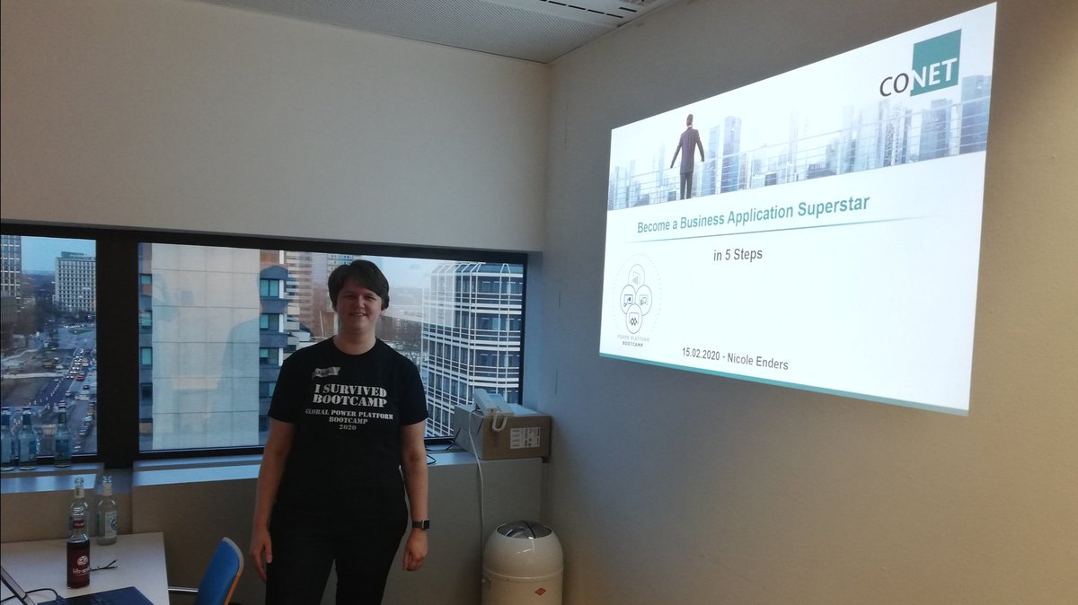 AtholyMardies's tweet photo. Last session slot for today : @nicolenders explains how to become a #business superstar using #PowerApps in #globalPPbootcamp #Hamburg #office365ughh - great to have you here, today! https://t.co/h8ArrBoBRM