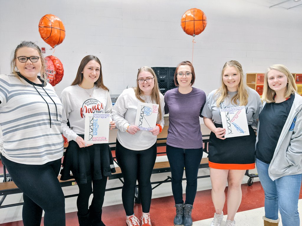 StarkCoDance's tweet photo. Happy Senior Night last night! Next season won't be the same without you, but you ladies will do such big things! Great job this year Lyla, Renee, and Katie! #RollSC https://t.co/M3NIzLCwhY