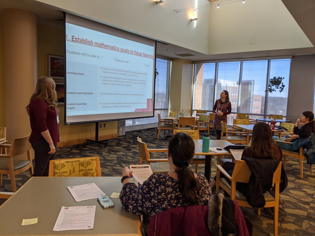 Dana_MathEd's tweet photo. Two @hcpss_secmath teachers presenting on Mathematics Teaching Practices using a #quickimage @marylandMTEs Early Career Teaching Conference #ECTC2020 https://t.co/rMNXQHiBvw