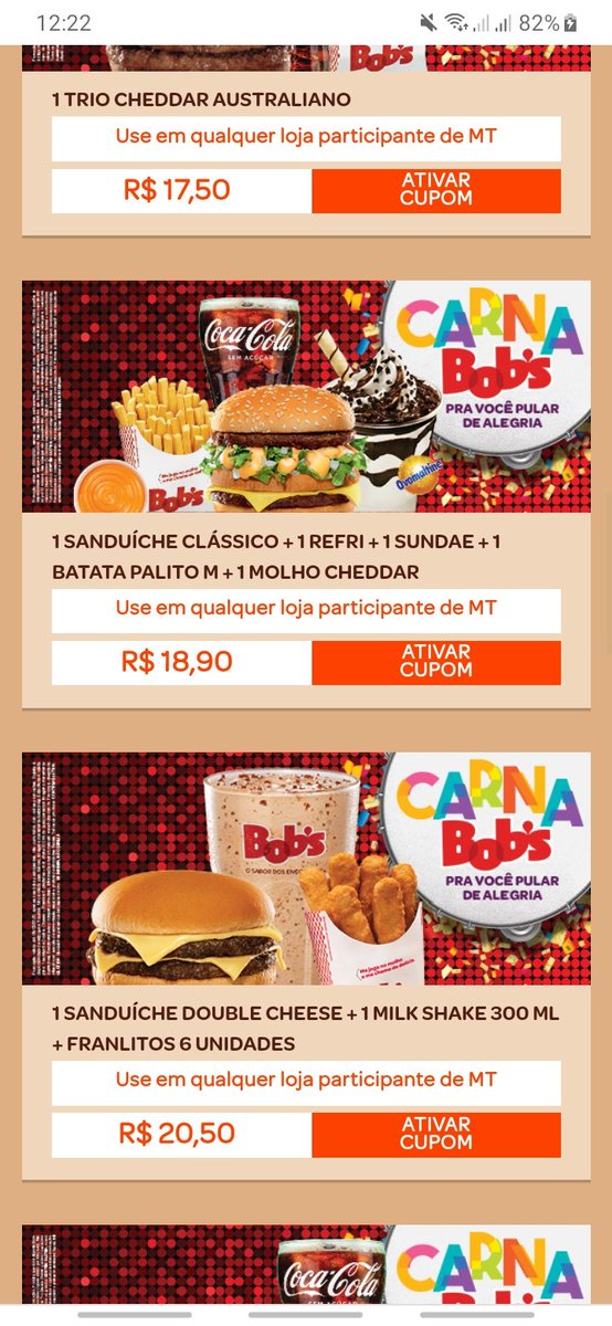 Promoção: Ganhe Cupons de Desconto do Bob's Fã.