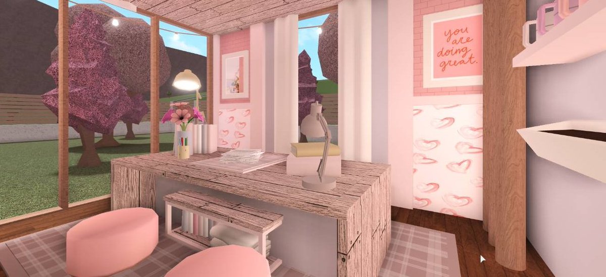 Aesthetic Modern Bloxburg House Blush