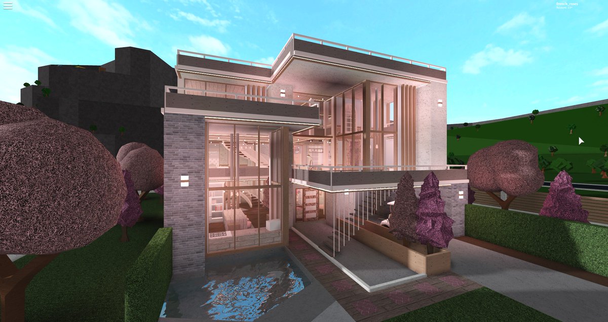 Code Rose On Twitter Blush Modern Mansion I Talk Lol Https T Co B1whss4xur Roblox Bloxburg Welcometobloxburg - how to make a roblox bloxburg mansion