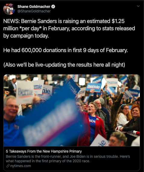 karebear575's tweet photo. @HuffPost Yeah = His $50 million bucks. Big surprise - multimillionaire backs the billionaire. 🤢🤮This is what @BernieSanders means when he talks about #Oligarchy We need to give the power back to the people, not the rich. Please Dems, do the right thing. Nominate #AnyoneButBloomberg! https://t.co/YdLTa9zywn