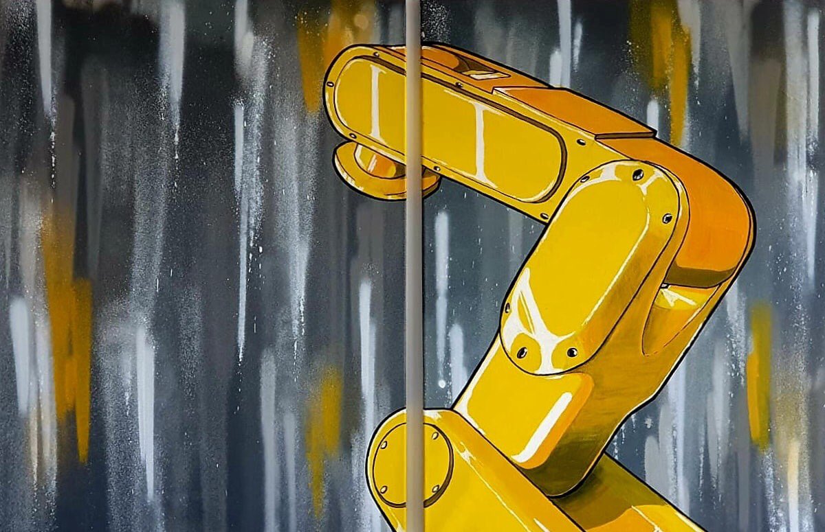 Quadrasrl's tweet photo. #streetart #dikens #robot for Quadra srl https://t.co/MZfan5wHqx