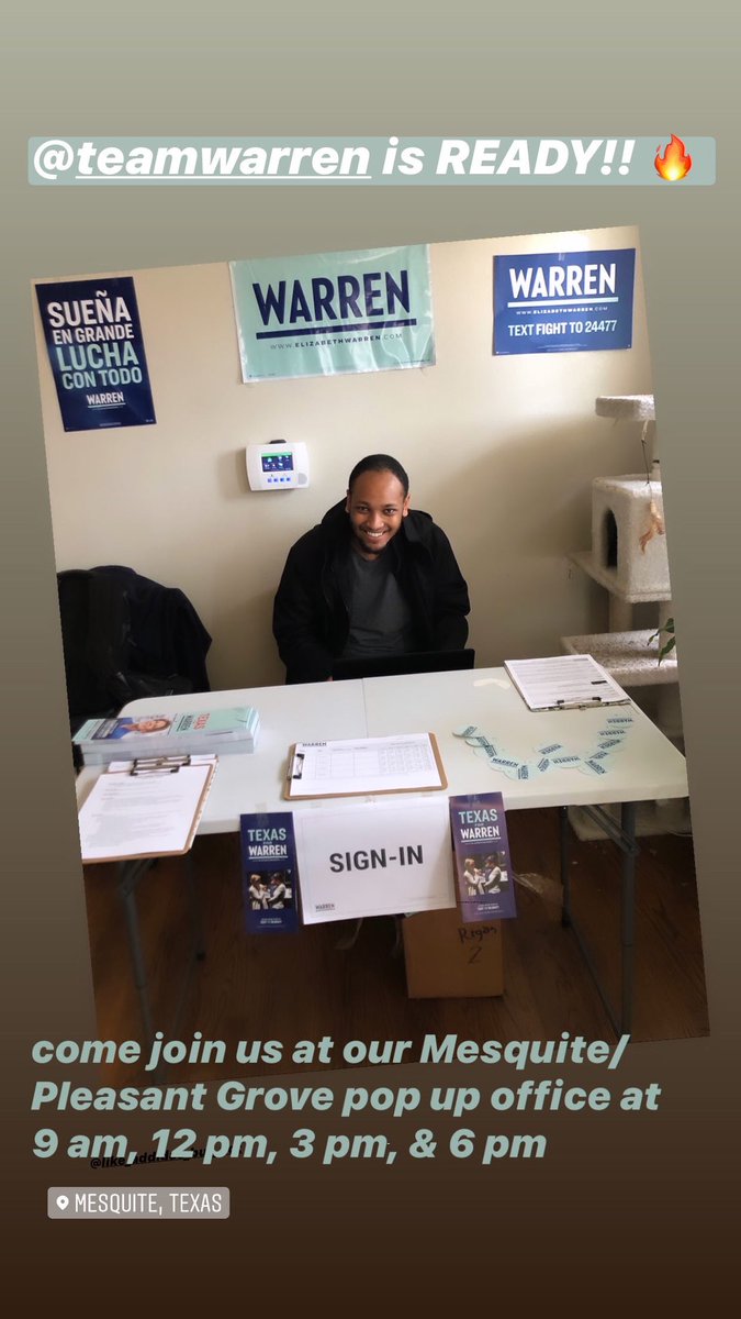 sahare_wazi's tweet photo. . @DallasforWarren is READY to GET OUT THE VOTE 🗳  #Mesquite #PleasantGrove  #dallasdemocrats #Warren2020 #dallasforwarren 
Come join us at our pop up office. DM for details. 😎 https://t.co/YGwSJRaqAi
