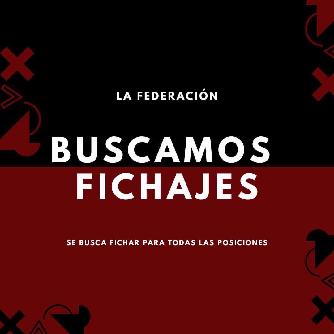 LA_FEeSports's tweet photo. La Federación vuelve! Buscamos jugadores en todas las posiciones! https://t.co/F0teoxnbec