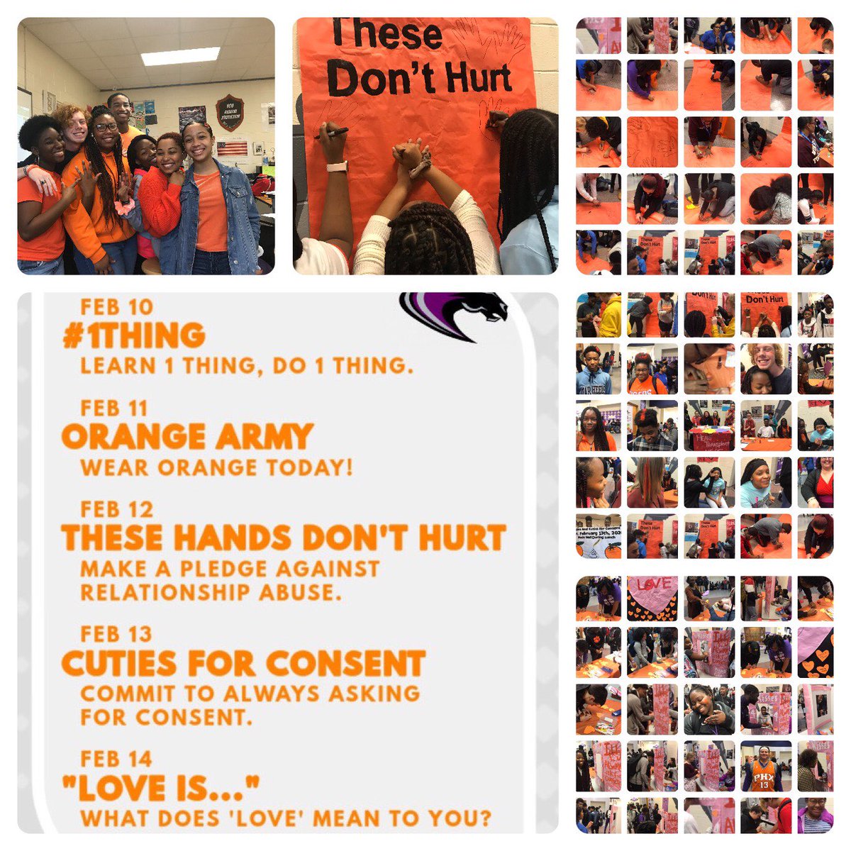 RVHSScholars's tweet photo. Thank you to everyone who came out and supported our week of education for @rvhs @EndTRViolence @loveisrespectofficial ‘s #1Thing movement to ensure teens maintain healthy relationships. https://t.co/q0UwUpSxK3