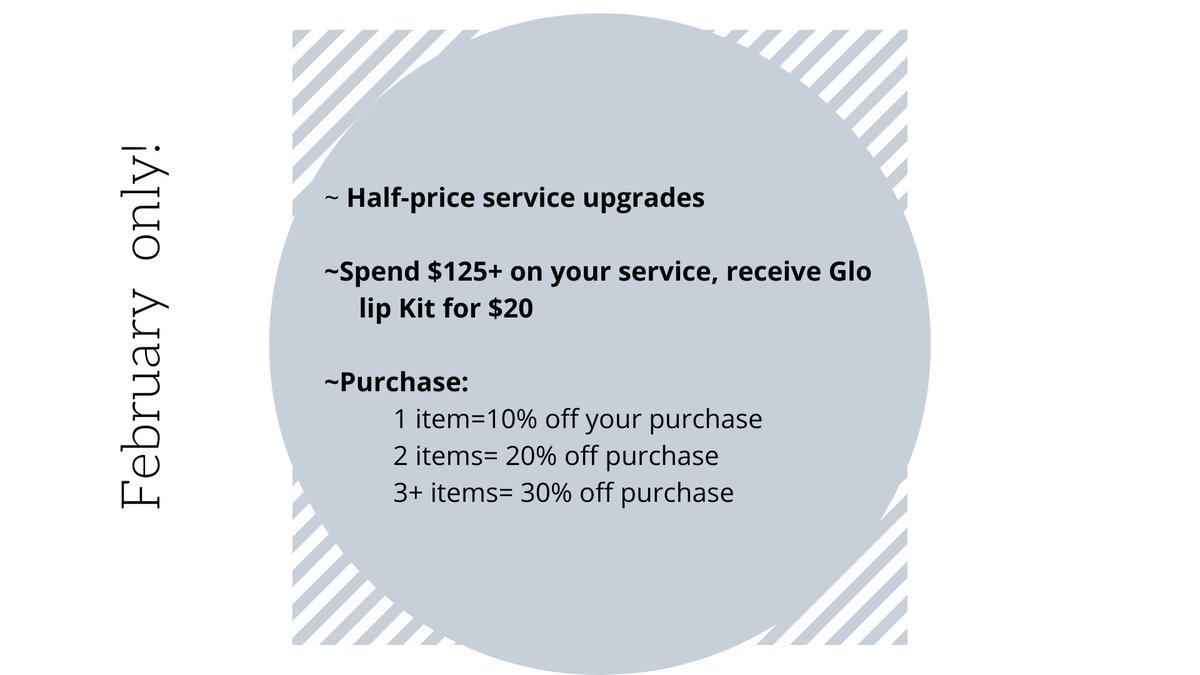 Go_Glamorous's tweet photo. February Specials!✨ https://t.co/kKYLnaGbNN
