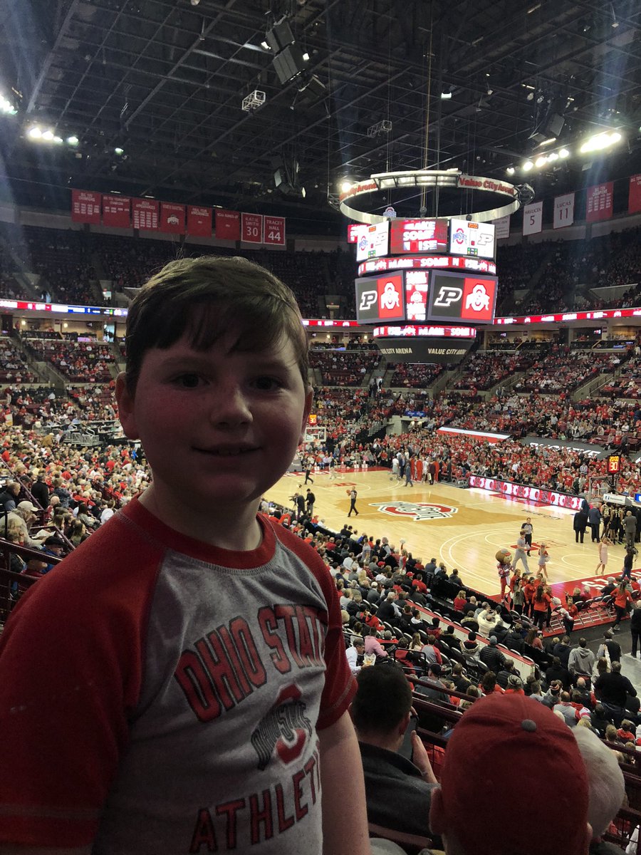 Stivey8's tweet image. Jonah’s first Ohio State basketball game. @OhioStateHoops @OhioStAthletics #firstgame #OSUvsPurdue #GoBucks