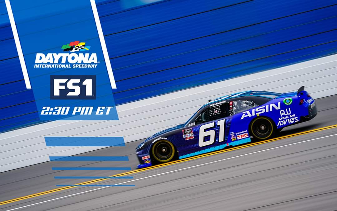 Hattori_Racing's tweet photo. If you didn't get enough last night, we got you covered. 😉

📍 @DISupdates 
🕝 2:30 pm ET
📺 @FS1 
📻 @MRNRadio, @SiriusXMNASCAR 

#TuneIn #XfinitySeries #Speedweeks https://t.co/oVH0KNTpcG