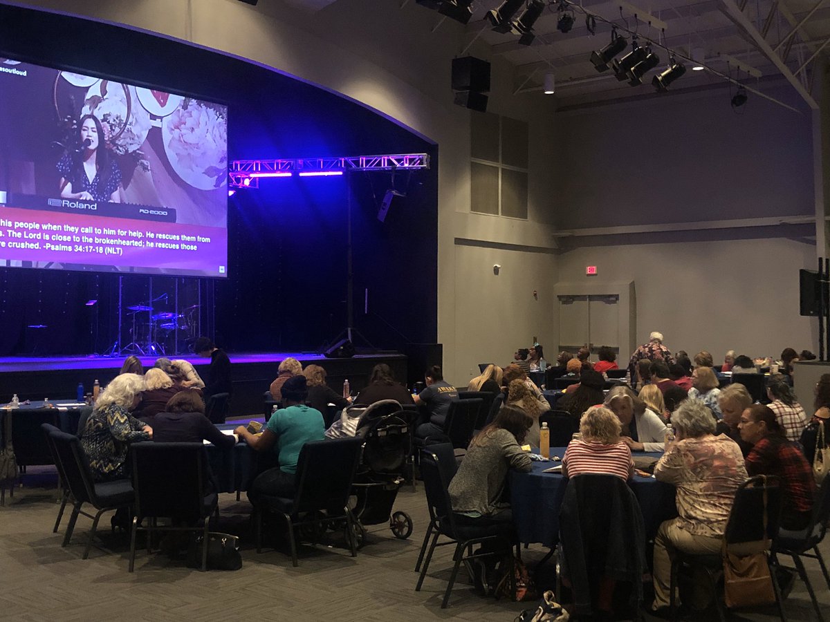 PaulSPurvis's tweet photo. There’s a room full of ladies gathered @missionhill_ for the purpose of prayer. #SheLovesOutLoud #PrayMoreWorryLess #PrayMoreTalkLess #PrayMorePeriod https://t.co/w9oUmgpYYE