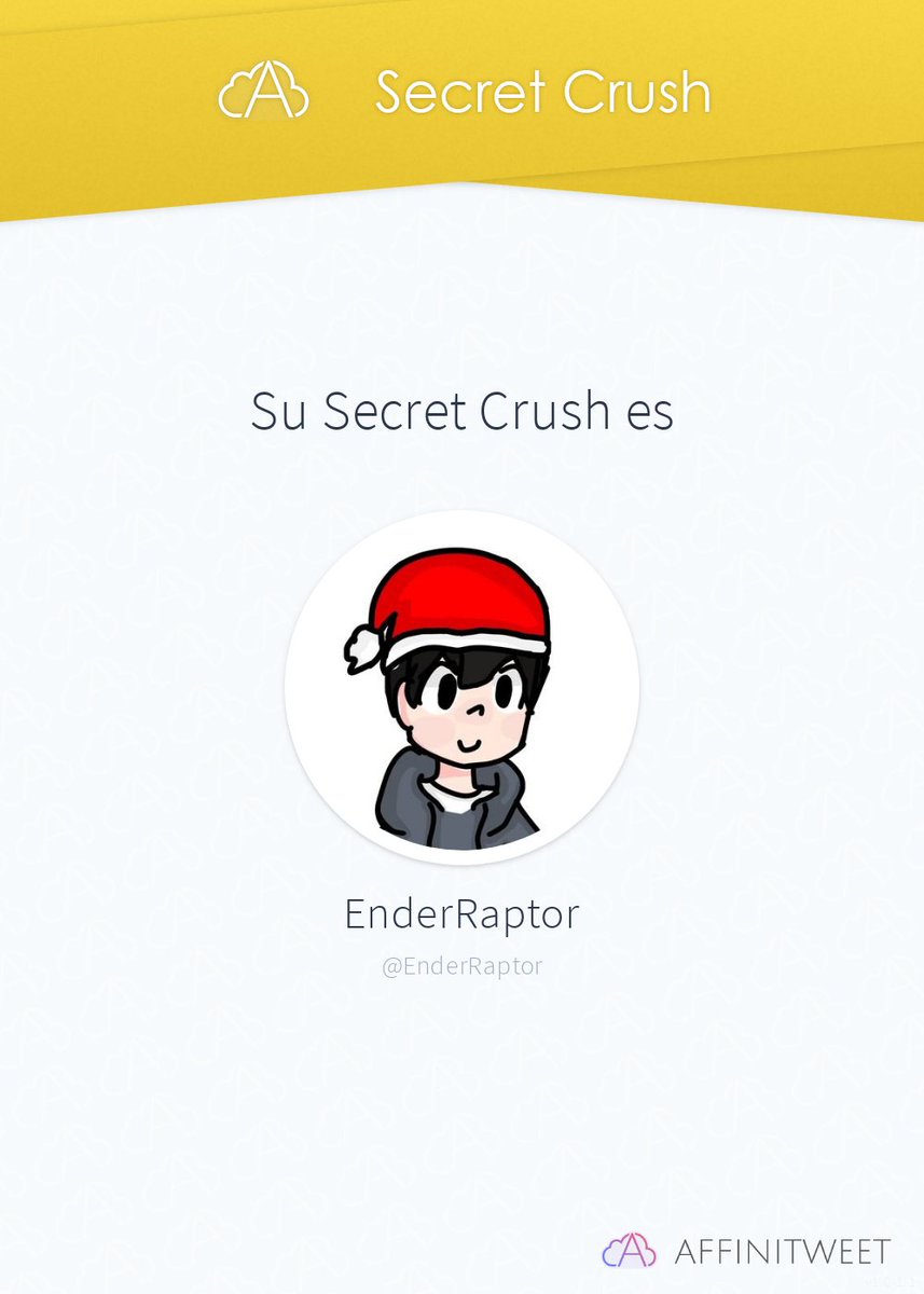 LegitGames_'s tweet photo. #Affinitweet Secret Crush
EnderRaptor te ama en secreto! 😳
¿Quién te ama a ti en secreto?
via https://t.co/emHn5jD8bE https://t.co/PPmys02GL5