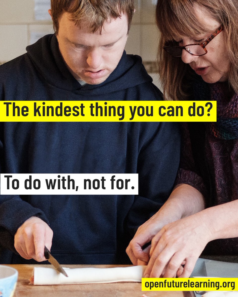 Open_Future's tweet photo. The kindest thing you can do?

To do with, not for. https://t.co/n9NUQ6iFvs