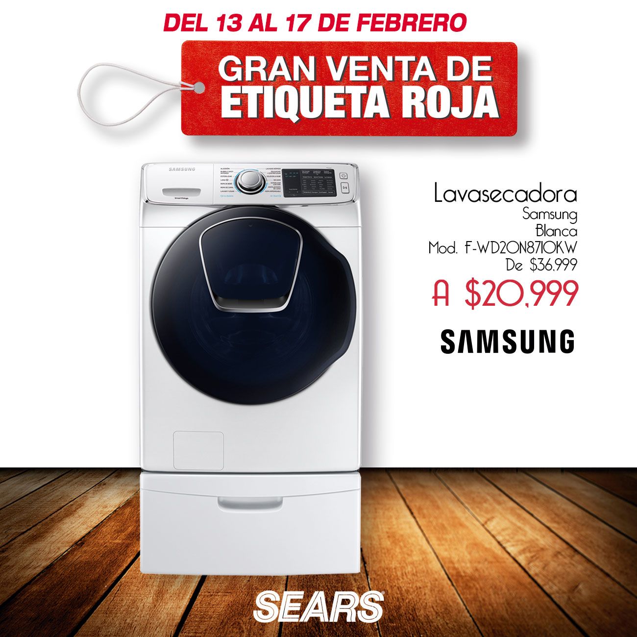 Sears on Twitter: "Adquiere esta lavasecadora #Samsung a un súper precio. 😉 #SearsMeEntiende https://t.co/JMmTpNO5bC" / Twitter