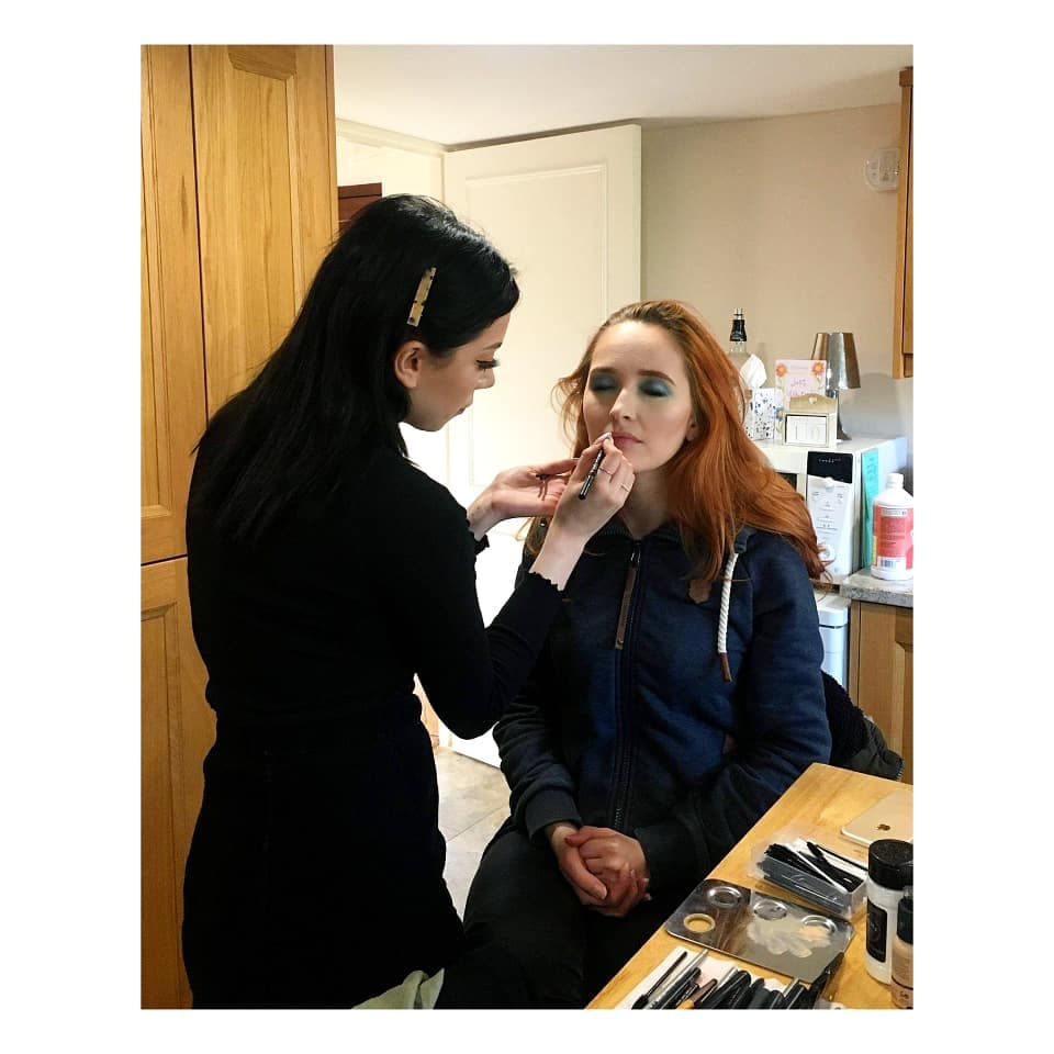 FMN_short's tweet photo. Shooting started this week! Keep an eye out for more upcoming behind the scenes content. Here's our actress Tatjana Anders, who's playing Jenna Houston, getting her make-up done 💅 https://t.co/DjuxAdryex