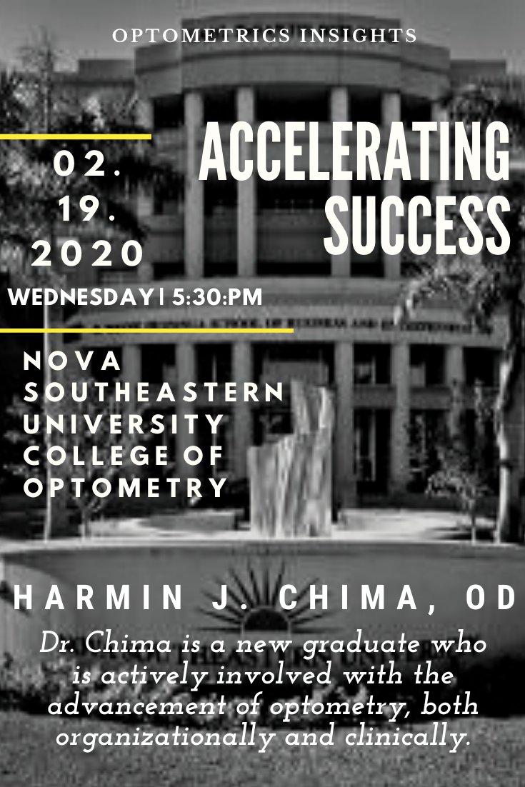 davekading's tweet image. ACCELERATING SUCCESS 👩‍⚕️
with
Dr. Harmin Chima , OD

🔴  Feb. 19, 2020 | WEDNESDAY |  5:30PM 
🔴  Nova Southeastern University 
       3301 College Avenue,  
       Fort Lauderdale, Florida  

✅  PLEASE SHARE or TAG your friend  

#optometricinsights …
