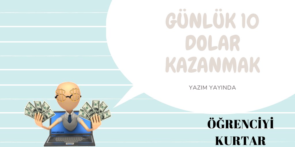 Merhabalar,günde 10 dolar kazanmak adlı yazım yayındadır.Siz de günde 10 dolar kazanmak istiyorsanız yazımı okuyabilirsiniz. Link profilimdedir.

#internettenparakazanmak #parakazanmak #para #takip #begeni #ekstragelir #ekgelirkaynagi #dolarkazanmak #evdengelir