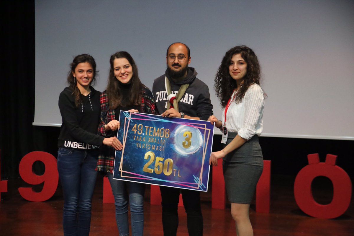 49.TEMÖB etkinliğimizin son gününde gerçekleştirdiğimiz vaka yarışmasını kazanan arkadaşları tebrik ederiz.