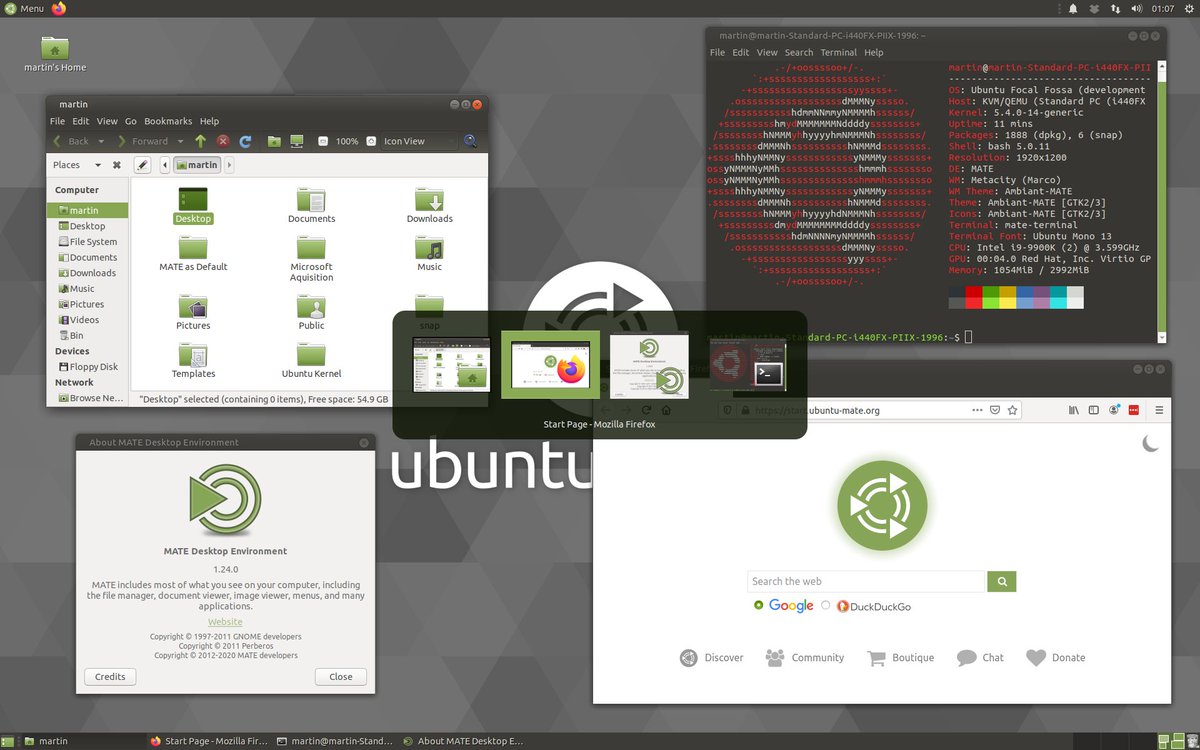 Ubuntu MATE 20.04 avrà MATE Desktop 1.24