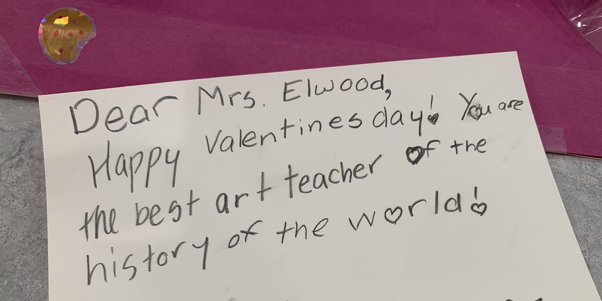 When you are “as magical as a unicorn” and “the best of the history of the world” you must be an elementary art teacher! 🦄❤️😂 #fullheart #kidsareawesome #valentinesdaylove #WeArtChappaqua