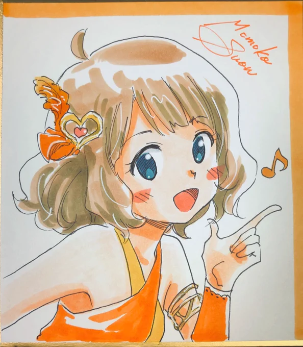 今日の桃子ちゃんセンパイ。のラクガキ。パッションパラダイス衣装センパイ。 