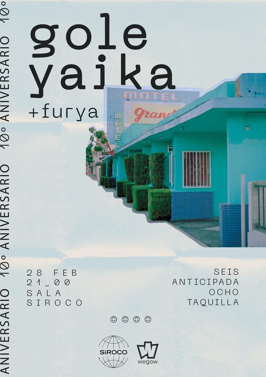 .<a href="/GoleYaika/">Gole Yaika</a>  celebran su décimo aniversario  junto a los valencianos Furya el 28/Feb en la <a href="/SirocoSala/">Sala Siroco</a> . madridandmusic.es/concierto/gole…
