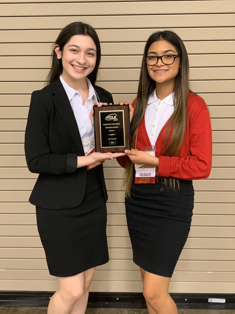 Congratulations Celeste and Aaliyah!  1st place Level lll Interior Design. #StateBound #proudadvisor <a href="/dowlearnj/">Janice Dowlearn</a> @SylviaGreenFCS <a href="/OfficialCISD/">Crandall ISD</a> <a href="/crandallfccla/">Crandall FCCLA</a> <a href="/CrandallHS/">CrandallHS</a>