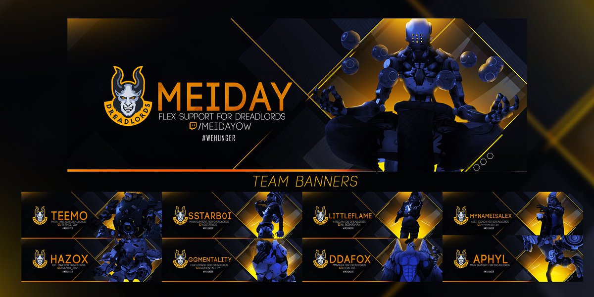 Banners for my team and myself. @Dreadlords_OW 📩DM to get your own! 🌐graphicaphyl.carbonmade.com