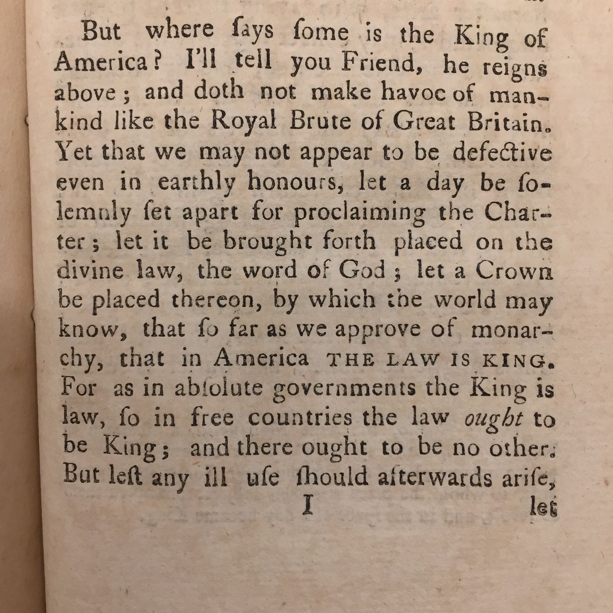 Beinecke Library on Twitter "Thomas Paine, Common Sense, 1776 "But