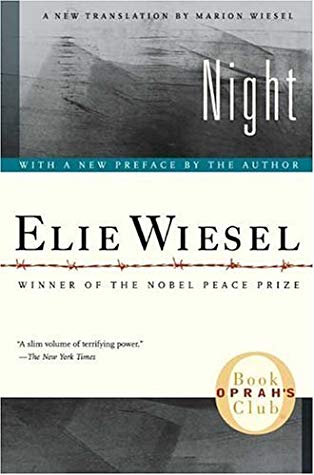 4. Night by Elie Wiesel (1956) | Most 1-star Goodreads reviews of this book (yes, awful) are ppl who hated English class, or find the book too depressing. I read this in Grade 10; don't remember anything about how it was taught, but certain passages come back w/ complete clarity.