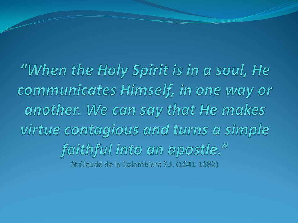 MadonnaHouse's tweet image. Today is the memorial of St. Claude de la Colombiere, a #Jesuit missionary who lived from 1641-1682.  He was famous for promoting devotion to the Sacred Heart of Jesus. 
Here is a #quote from him about the #HolySpirit