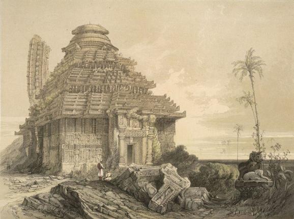 #PrachiVelly 

Prachi river is as old as #PrachiValleyCivilisation. It is identified as Chandrabhaga on whose Banks Konarka (Maitreya Forest) of 12th century was constructed. Painting by James Fergusson (1837 CE) in which a water body is clearly visible in the background.