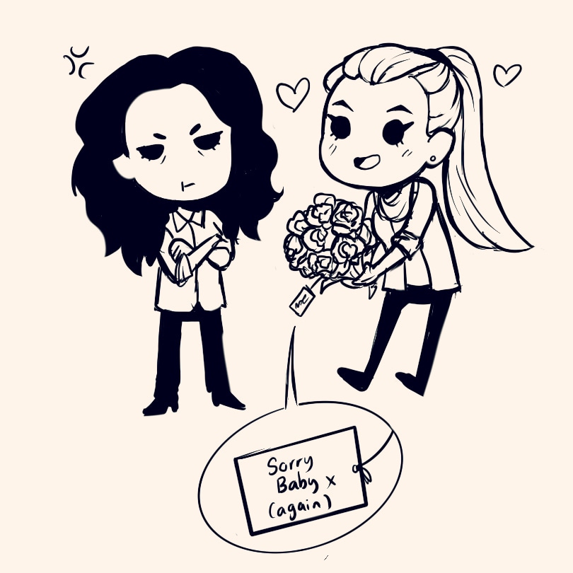 Doodle I did for valentines yesterday lol #KillingEve #villaneve