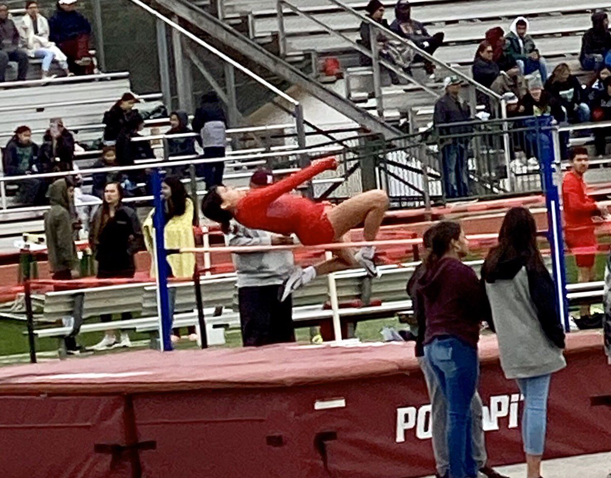 So proud of my Alessandra! First ever track meet and got 1st place in High Jump for the Varsity team! 👟