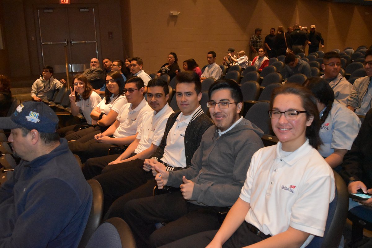 Some members of my AV teams ready for SkillsUSA D1 awards.