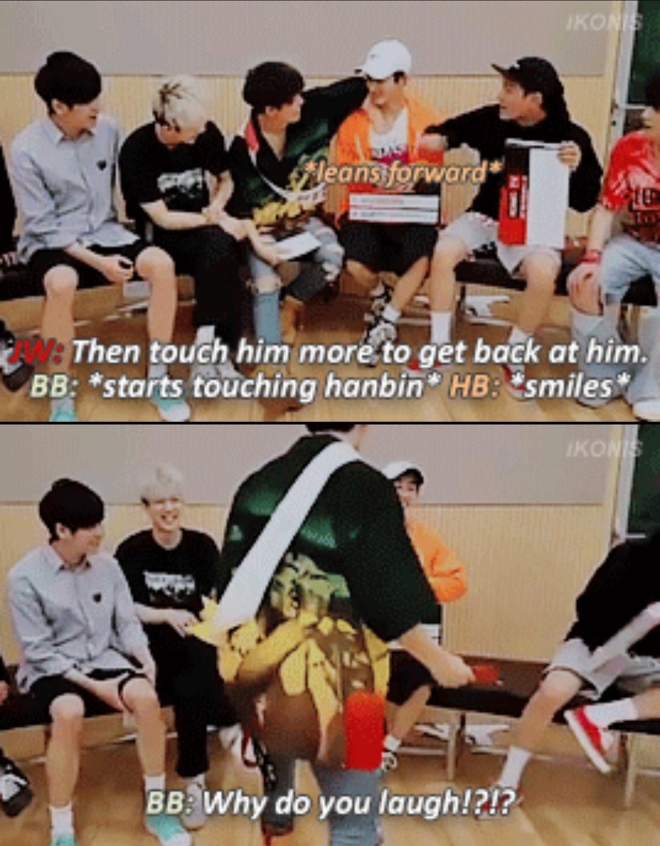 this whole conversation. Hanbin really knows how to tease Jiwon 