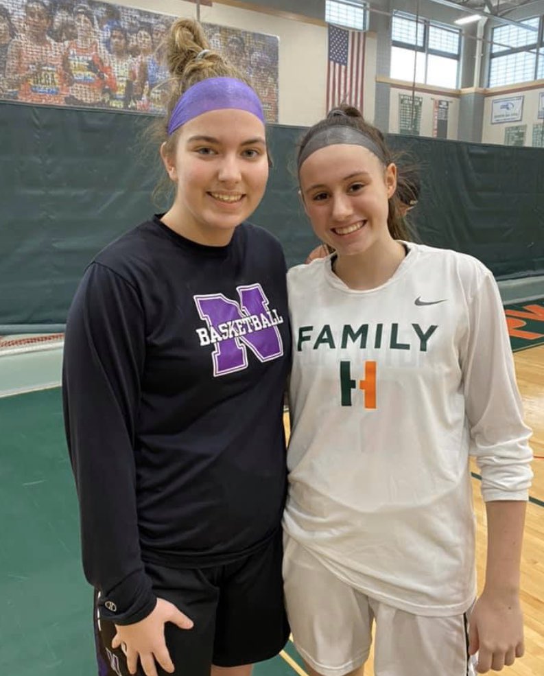 Congrats to these two in the 3 point contest!!🏀

Mikayler Patch came in 3rd and was the top shooter in the TVL. 

Kiki Fossbender shot very well from outside and made lots of her money shots.
