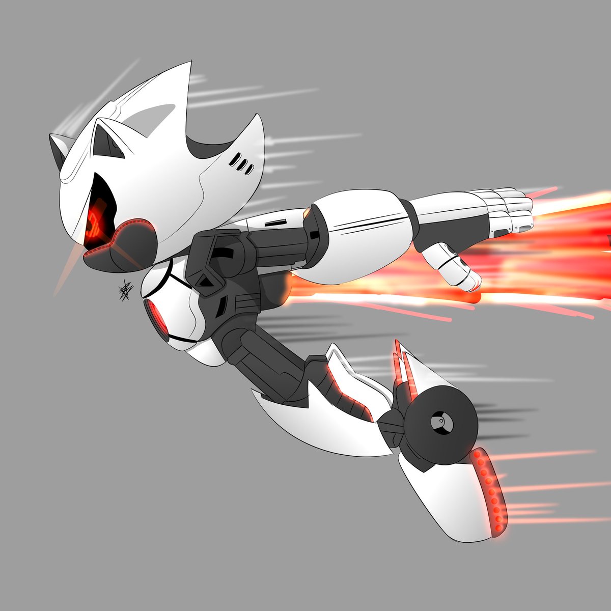 marcotte-art Sonic, Sonic fan art, Metal
