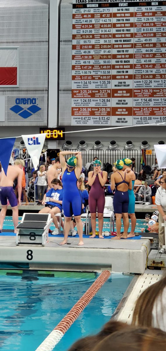 Congratulations to Jessamine Barrocio, Kait Bzibziak, Mia Salazar, &amp; Jenny Wyna who competed in 2020 UIL State Swim Meet,  in Austin, TX.
They were among the top 24 teams in the state competing in the 200 Medley &amp; 200 Free Relays. 🏊‍♀️💚💛 <a href="/Rowe006/">Warrior Nation</a> <a href="/NRPublications/">Nikki Rowe Yearbook</a> <a href="/McAllenISD/">McAllen ISD</a>