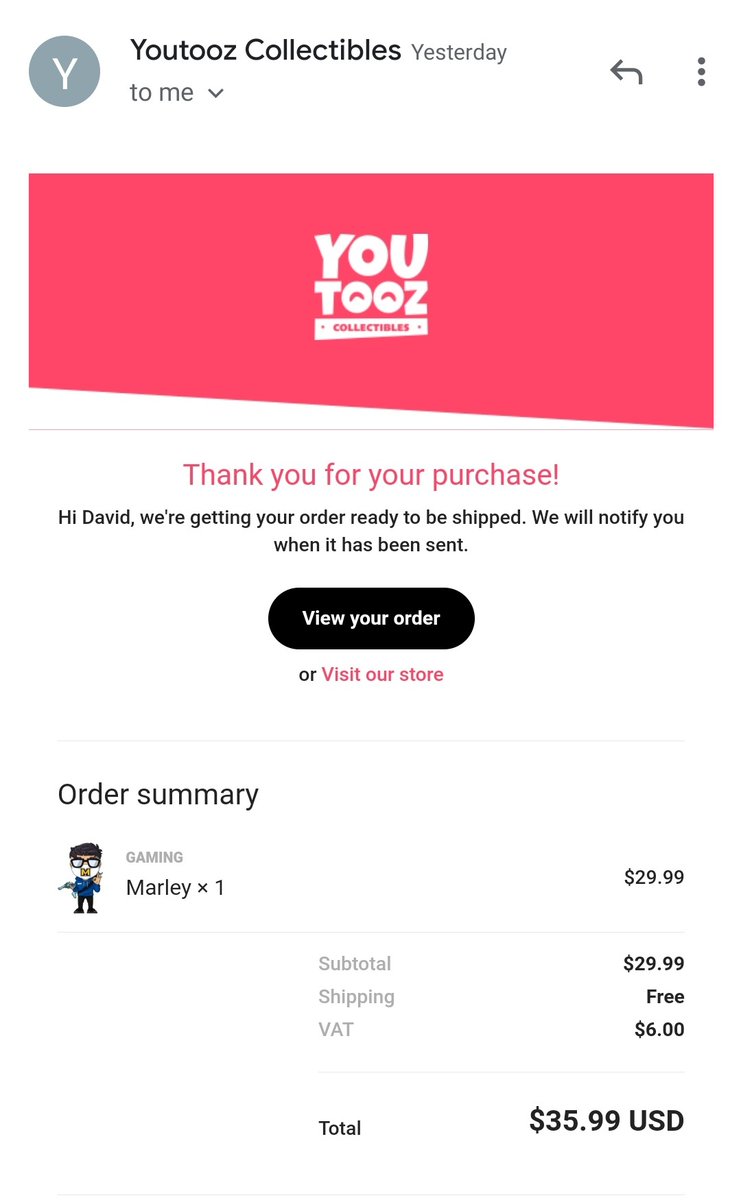 DavidFleming94's tweet photo. @MeatyMarley @youtooz Got mine you love to see it https://t.co/RflfIA2UIE
