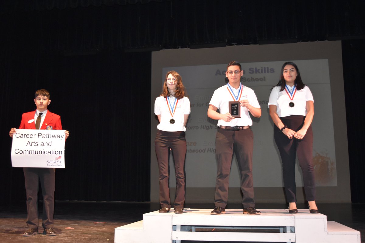 Gold for Olivia Wilson, Isaac Rodriguez &amp; Edith Hernandez in Career Pathways Arts and Communication! Going to State! <a href="/Riverside_YISD/">YISD Career Center PTECH Early College Academy</a> <a href="/YsletaISD/">Ysleta ISD</a> <a href="/YsletaISDCTE/">Ysleta ISD CTE</a> <a href="/borderplexjobs/">Workforce Solutions</a> <a href="/KTSMtv/">KTSM 9 News</a> @abc7breaking <a href="/KDBCTV/">KDBC</a>