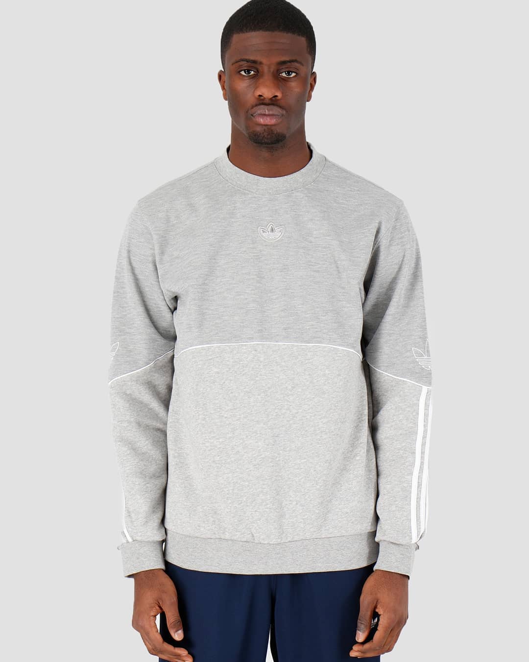 Adidas outline crewneck clearance sweatshirt
