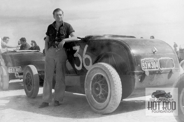 AmerHotRodFdn's tweet photo. PHOTO OF THE DAY
𝚂𝚊𝚝𝚞𝚛𝚍𝚊𝚢, 𝙵𝚎𝚋 𝟷𝟻, 𝟸𝟶𝟸𝟶
Road Runners club member Leland Earl Grey is seen at #Muroc on June 15, 1940 with his number 36 Model A Ford. The car was fitted with a Winfield head and ran 100.33 mph. (LGC_001)
#DryLakesRacing https://t.co/nWJgJkogiW